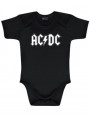 body bebè rock bambino AC/DC White Logo
