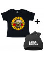 Idea regalo T-shirt bebè Guns n' Roses & Loud & Proud Cappello