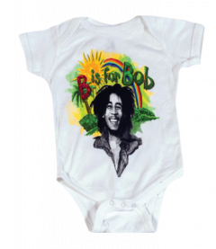body bebè rock bambino Bob Marley Rainbow