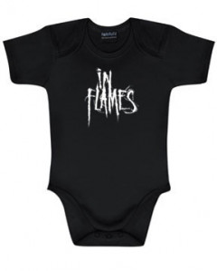 body bebè rock bambino In Flames Logo In Flames