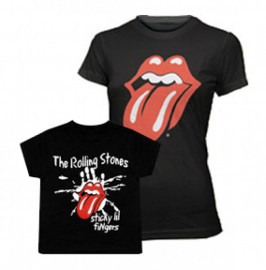 Duo Rockset t-shirt Rolling Stones per la mamma e t-shirt bambino