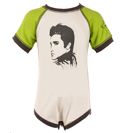 body bebè rock bambino Elvis Green/White - Dyno Organic 100%