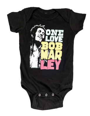 body bebè rock bambino Bob Marley Smile Love