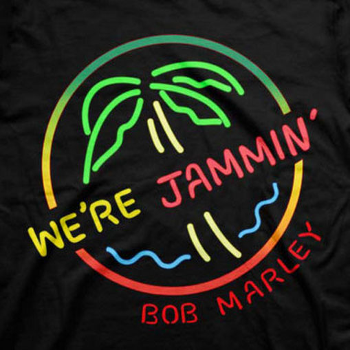 T-shirt bambini Bob Marley Neon Sign