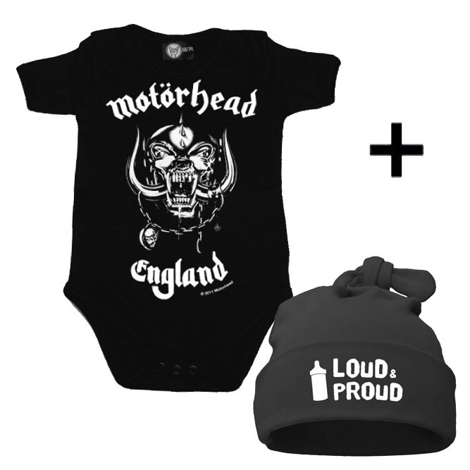 Idea regalo Body bebè Motörhead & Loud & Proud Cappello