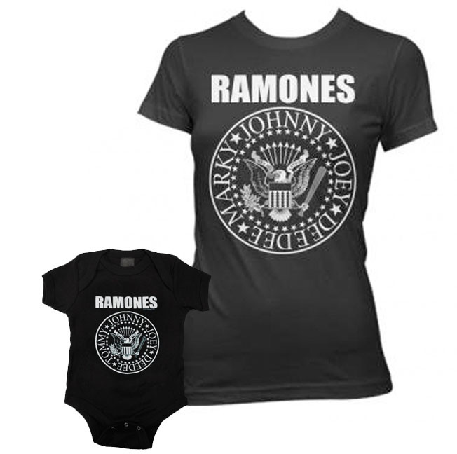Duo Rockset t-shirt Ramones per la mamma e body Ramones per il bebè
