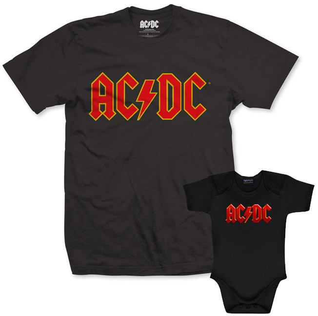 Duo Rockset t-shirt per papà AC/DC e Body Bebè AC/DC