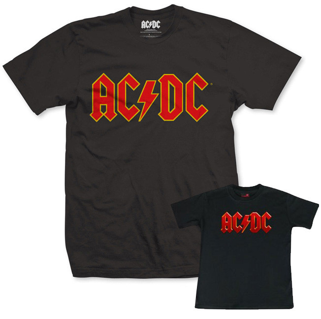 Duo Rockset t-shirt per papà AC/DC e AC/DC t-shirt bebè