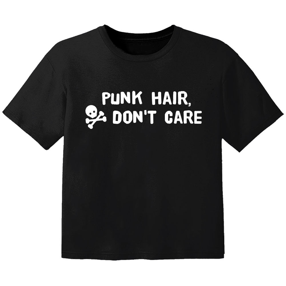 T-shirt Bambini punk hair don't care