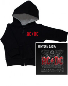 Maglia bebè con cerniera/cappuccio AC/DC Black Ice 