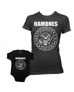 Duo Rockset t-shirt Ramones per la mamma e body Ramones per il bebè