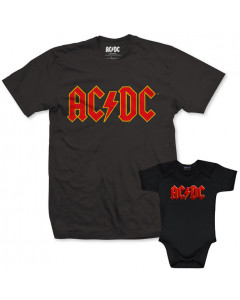 Duo Rockset t-shirt per papà AC/DC e Body Bebè AC/DC