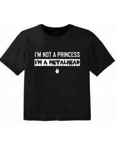 T-shirt Bambino Metal I'm not a princess I'm a metalhead